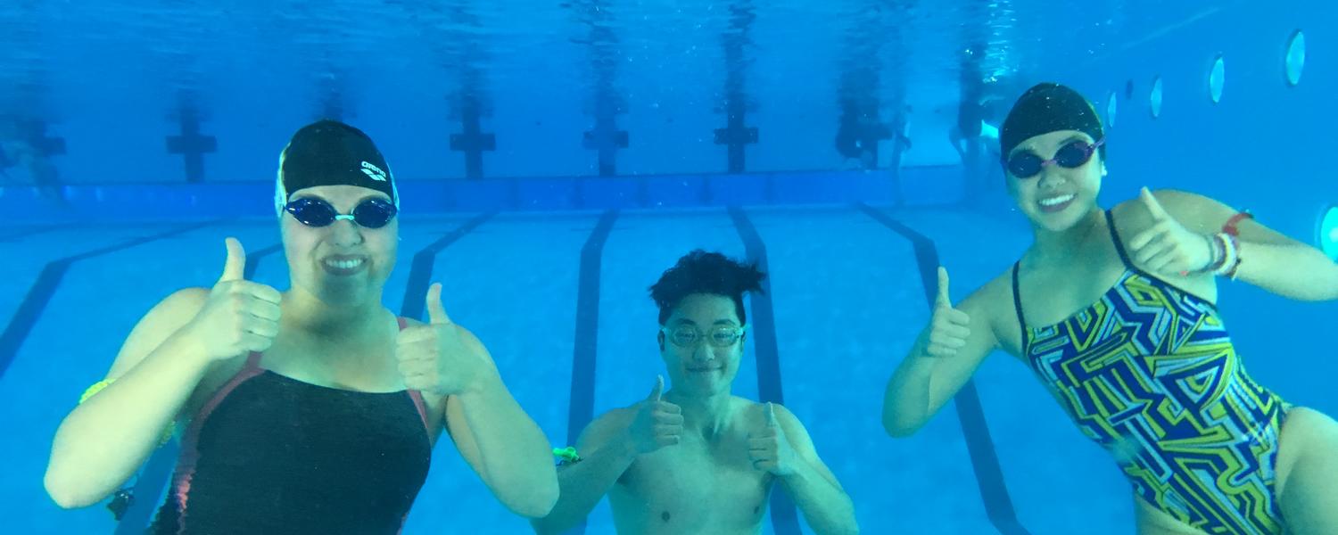 lifeguards take underwater photo