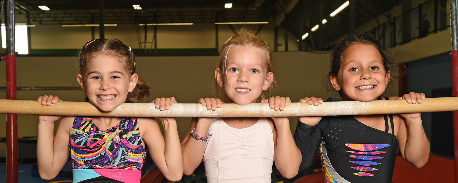 Cochrane Gymnastics girls hanging around