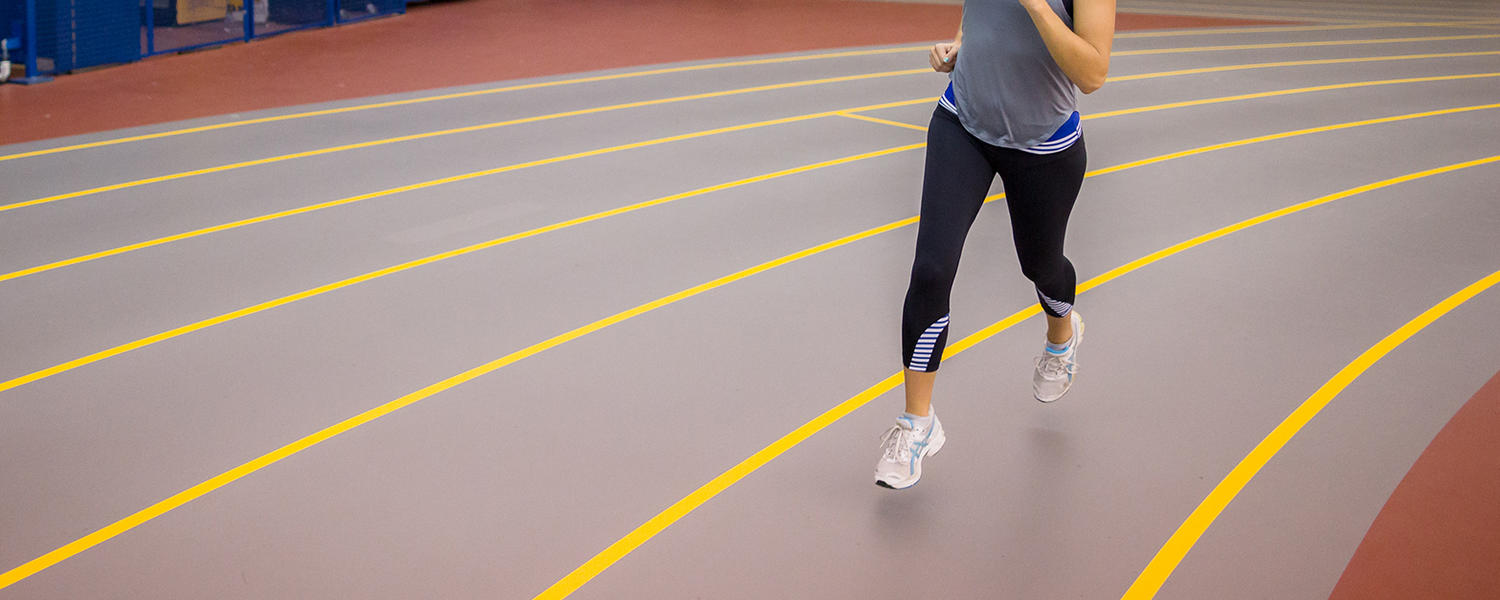 Runner on UCalgary track
