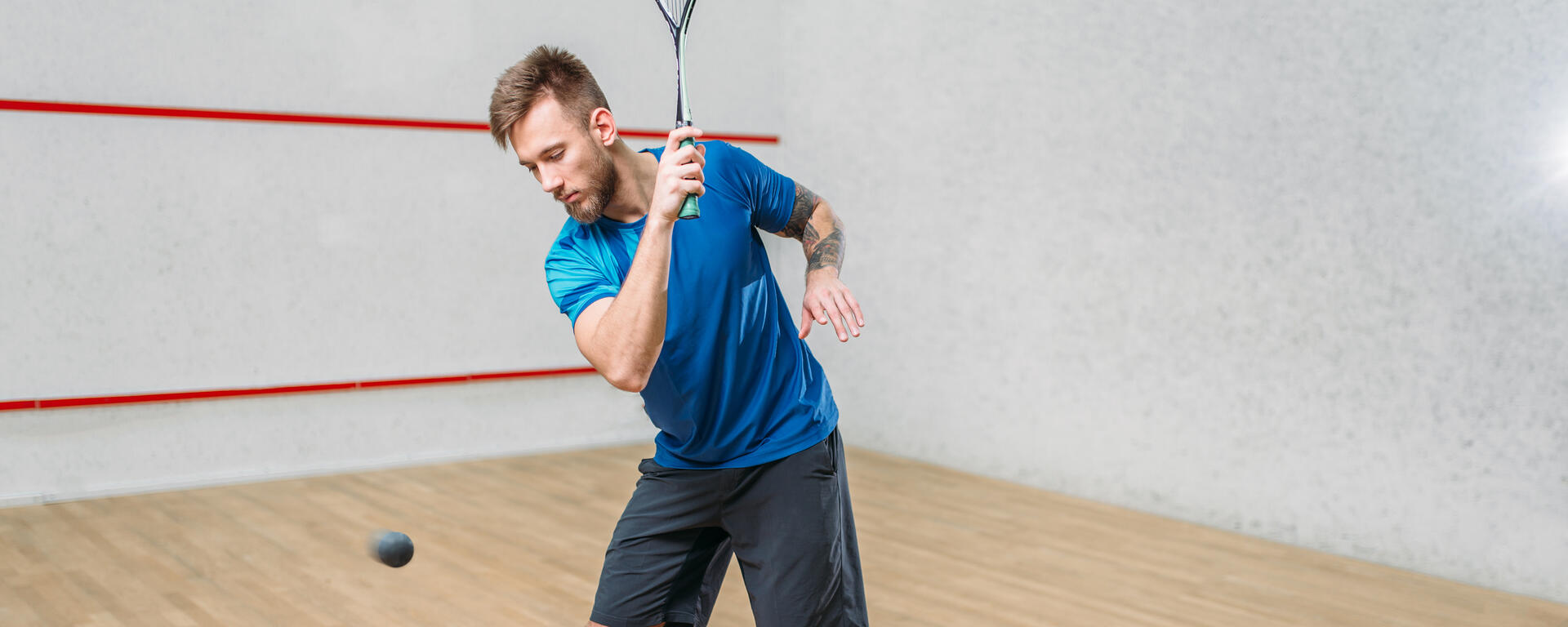 Person playing racquet ball