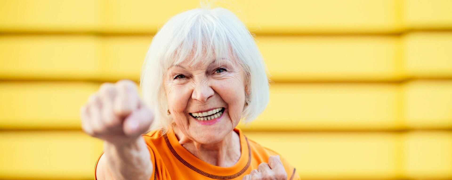 Elderly Women Exercising