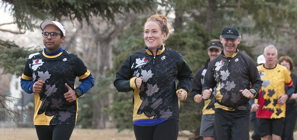 UCalgary Marathon club during a run