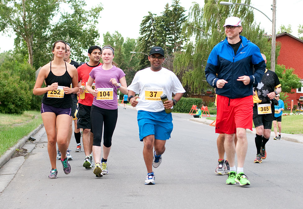 UCalgary Marathon participants during the Stampede half marathon 2017