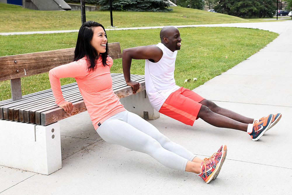 UCalgary personal training clients doing a workout