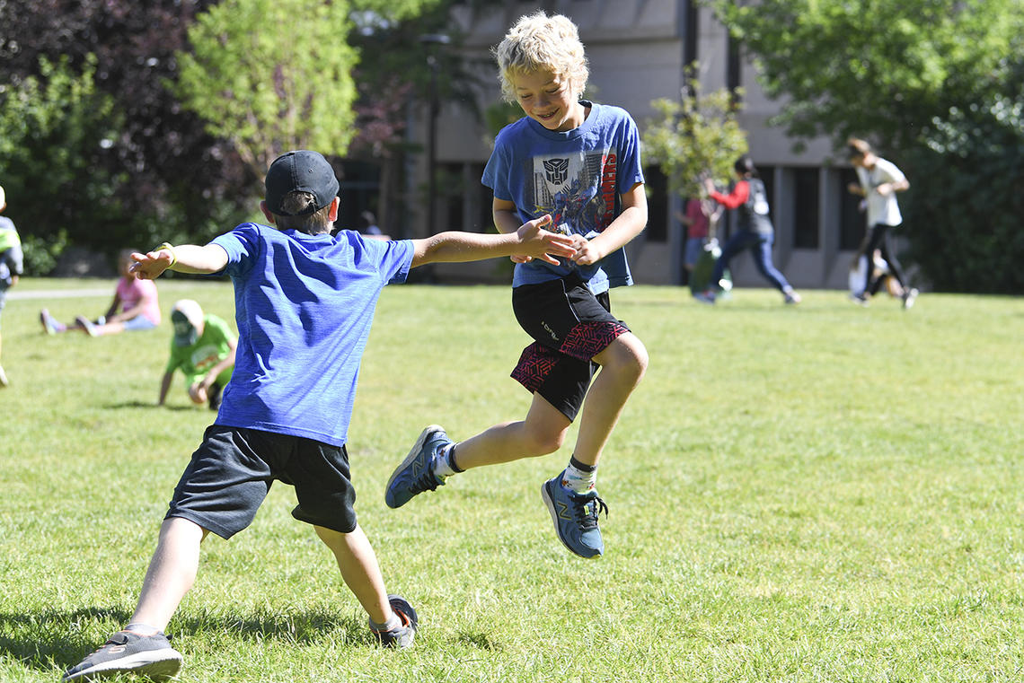 Kids playing outside 