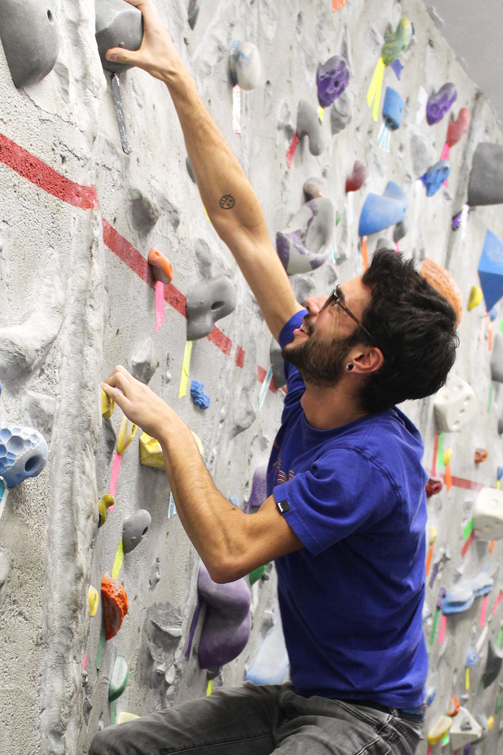 Man bouldering at UCalgary