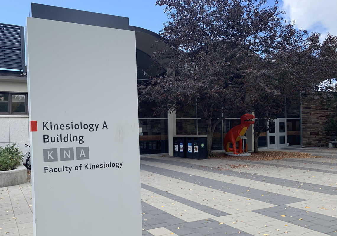 University of Calgary Kinesiology A building sign