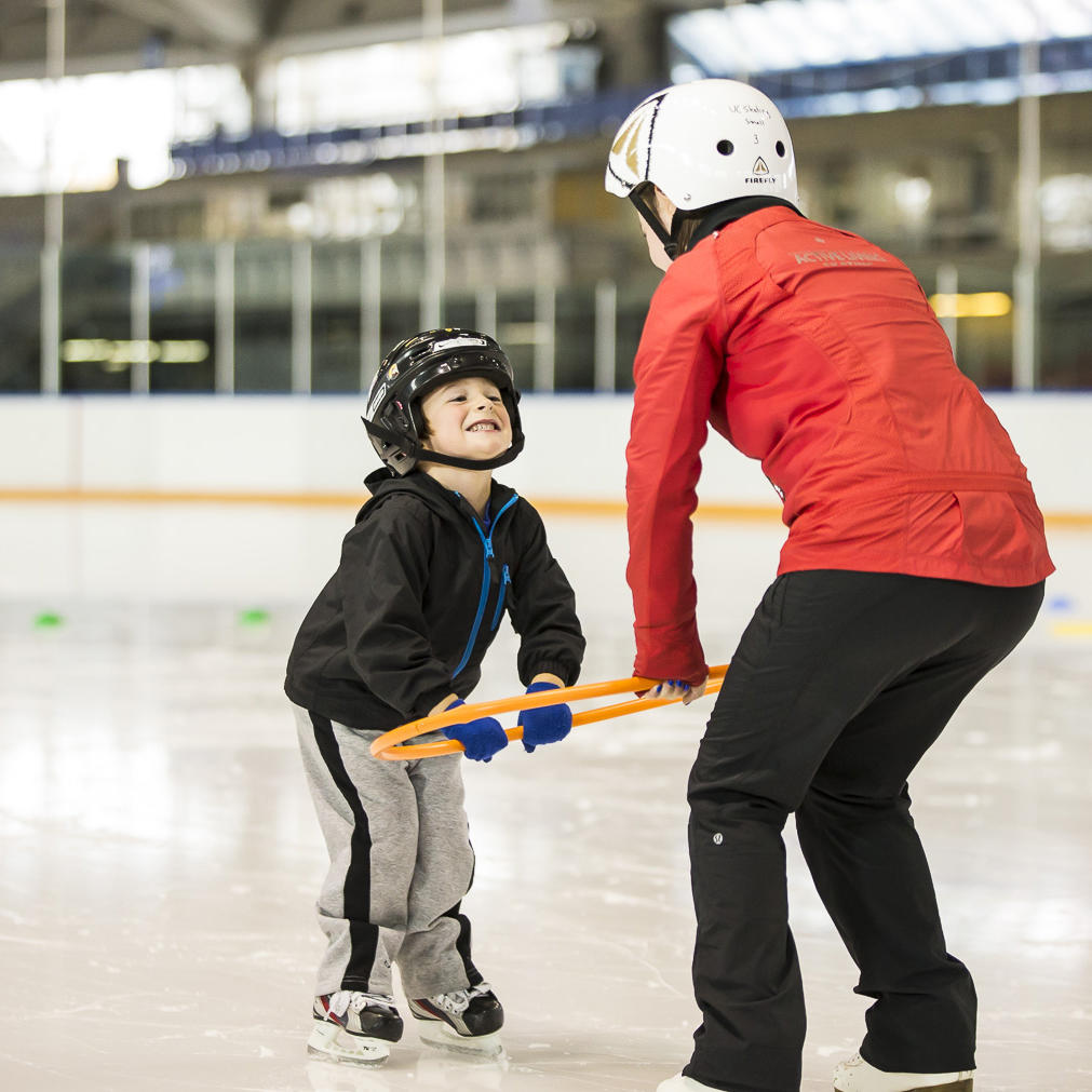 Kids' skating lessons at University of Calgary