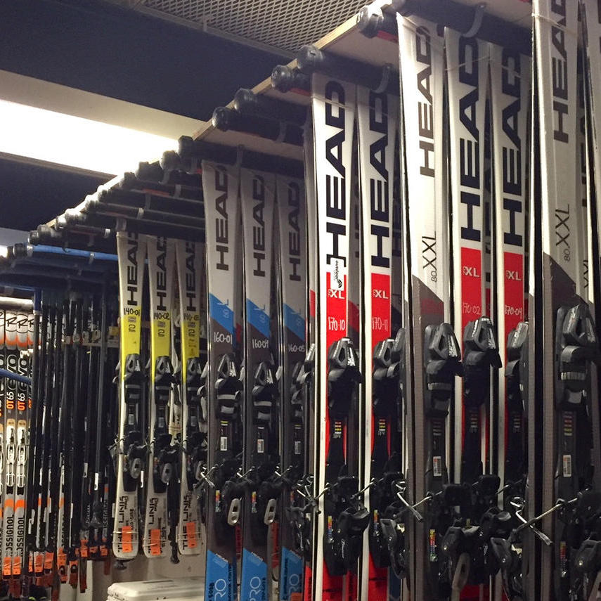 Ski rentals at the University of Calgary Outdoor Centre