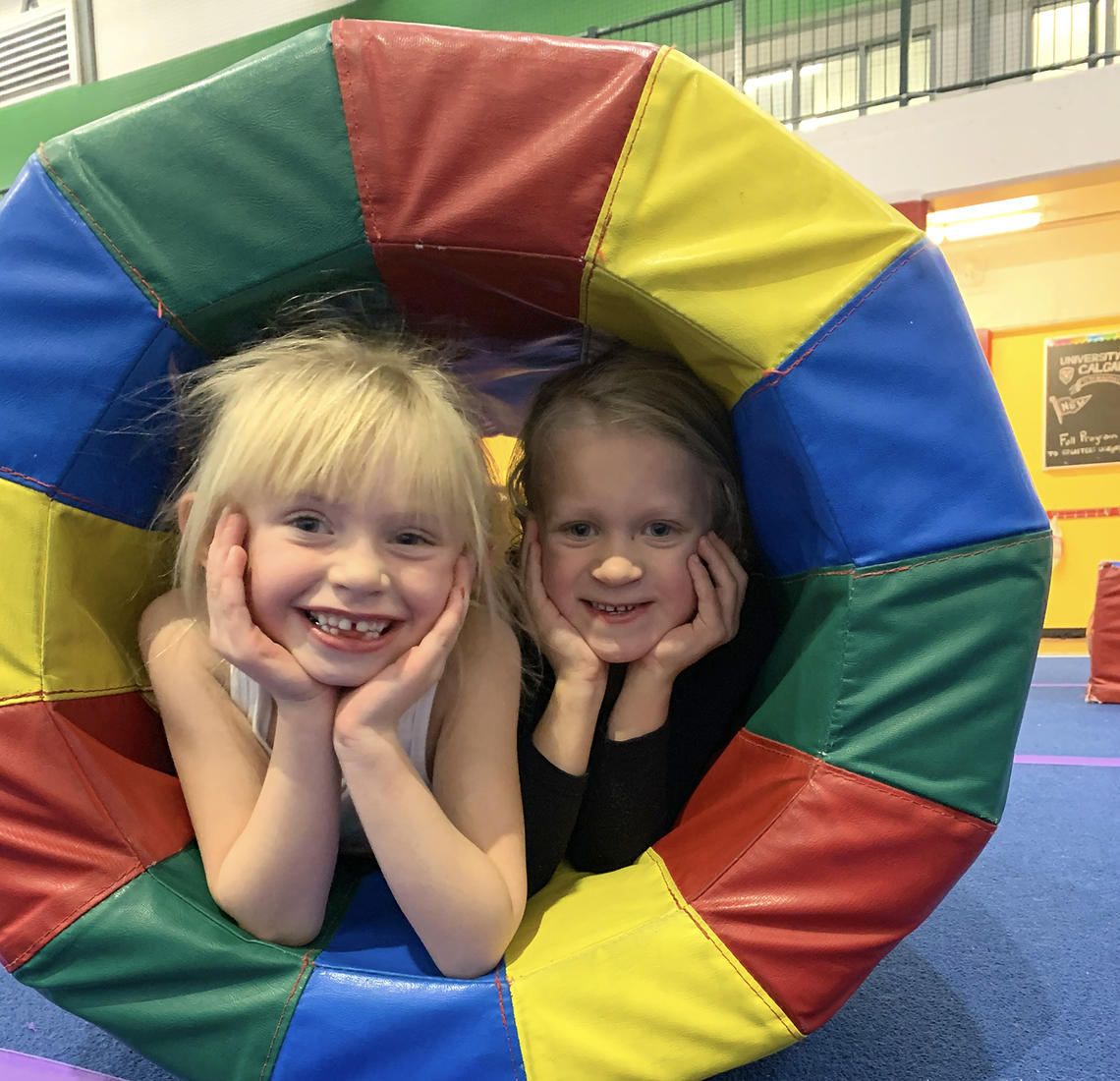 Girls having fun at UCalgary Gymnastics Cochrane