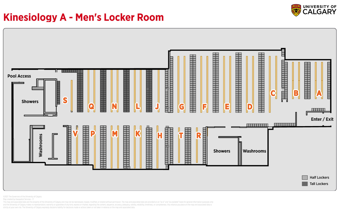 Men's Locker Map