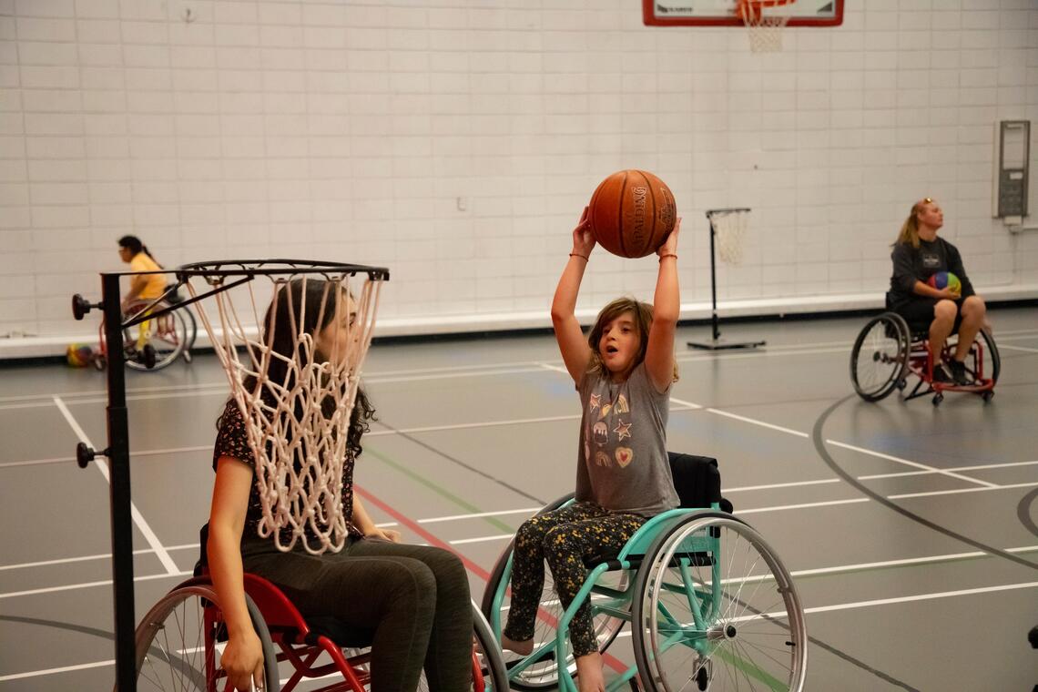 Adaptive basketball for kids