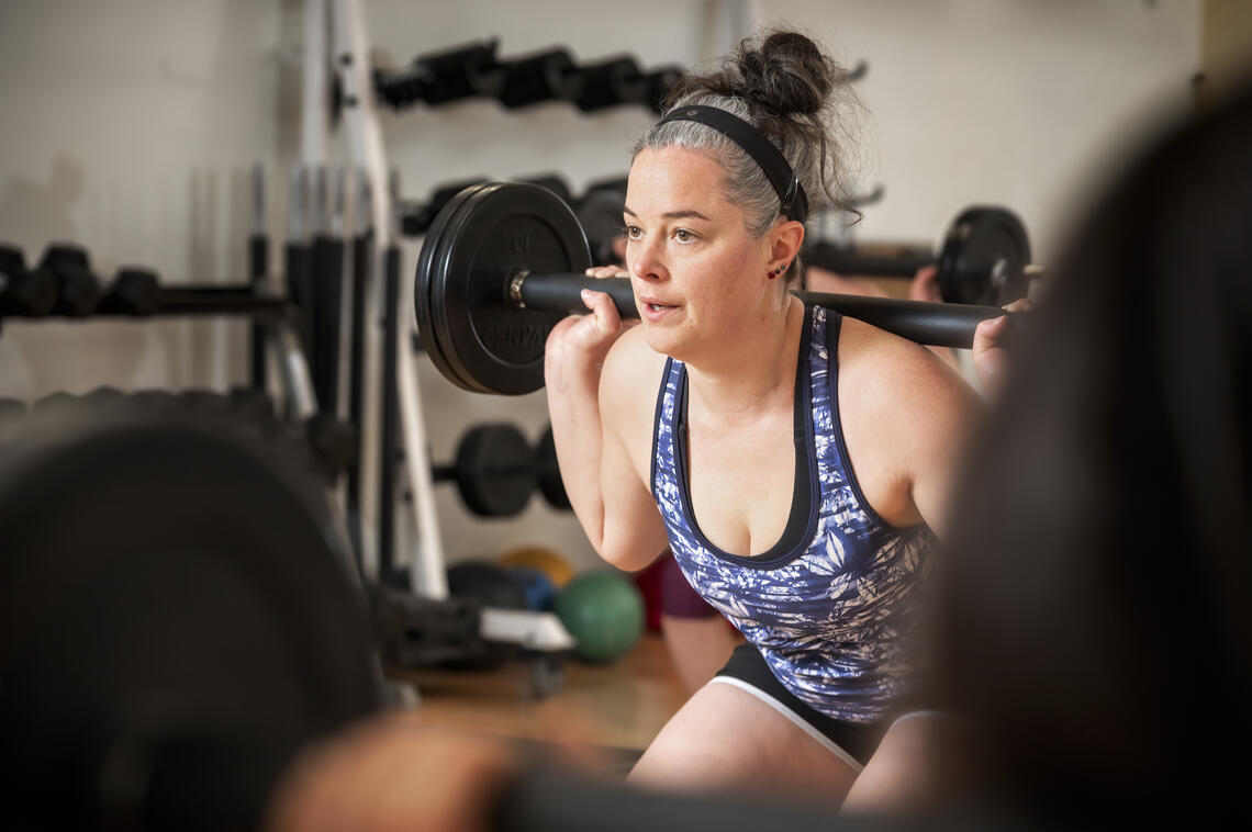 a person working out