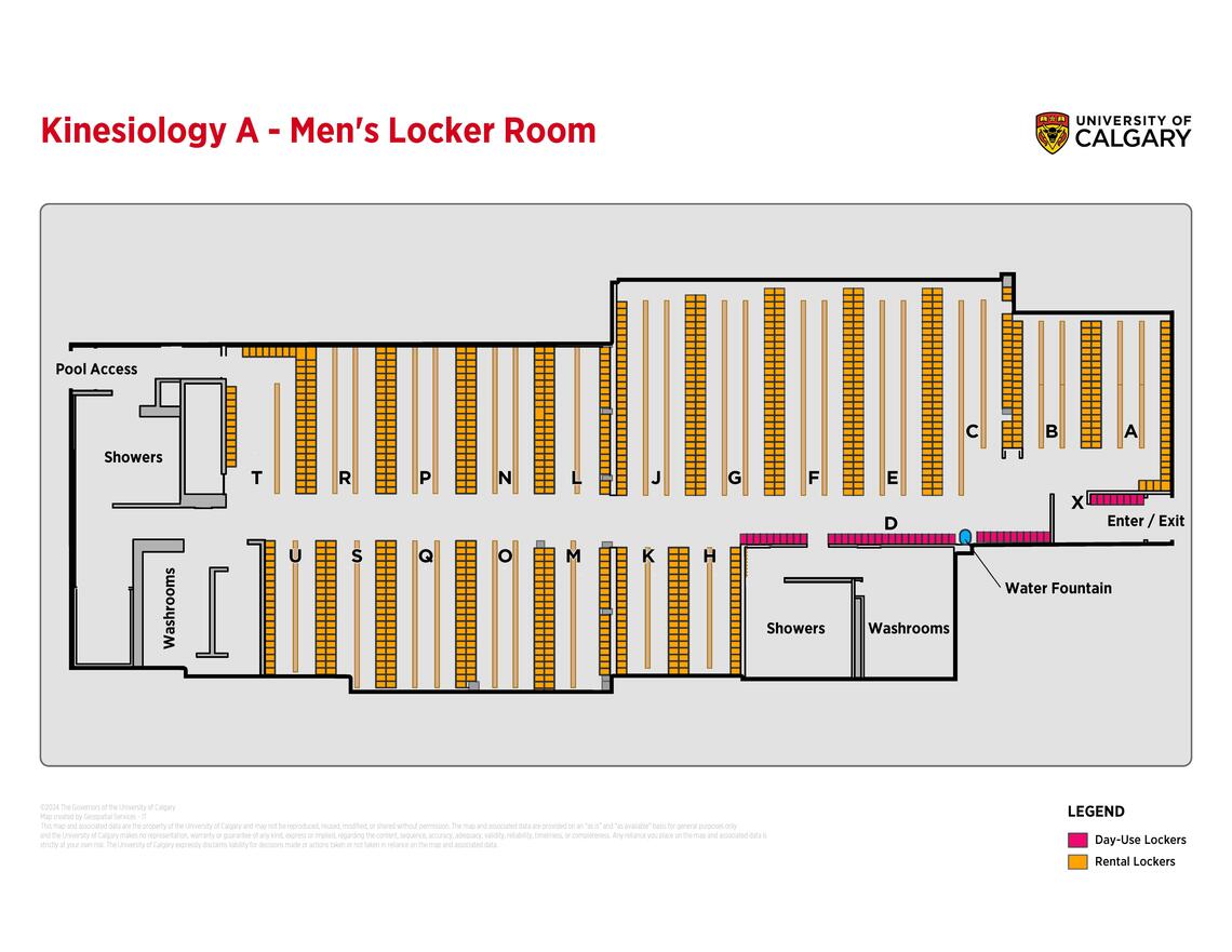 Kinesiology A - Men's Locker Room Layout