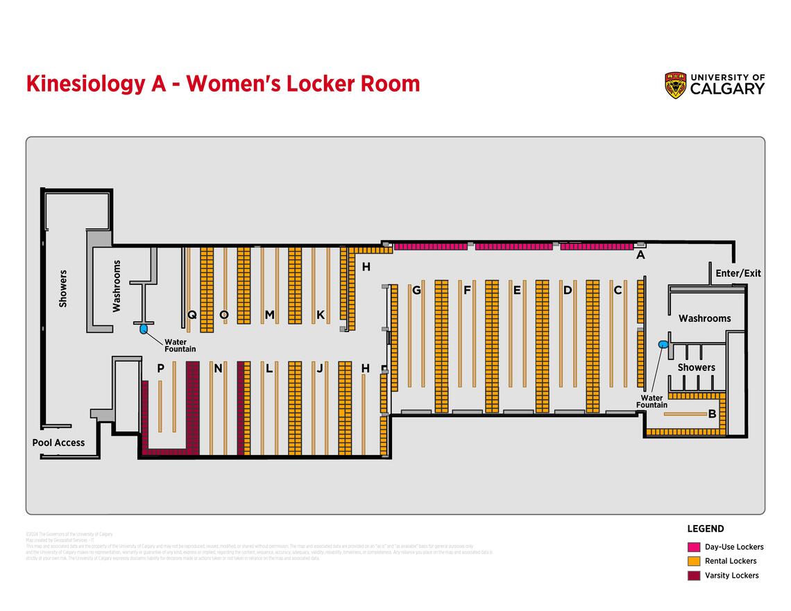 Kinesiology A - Women's Locker Room Layout