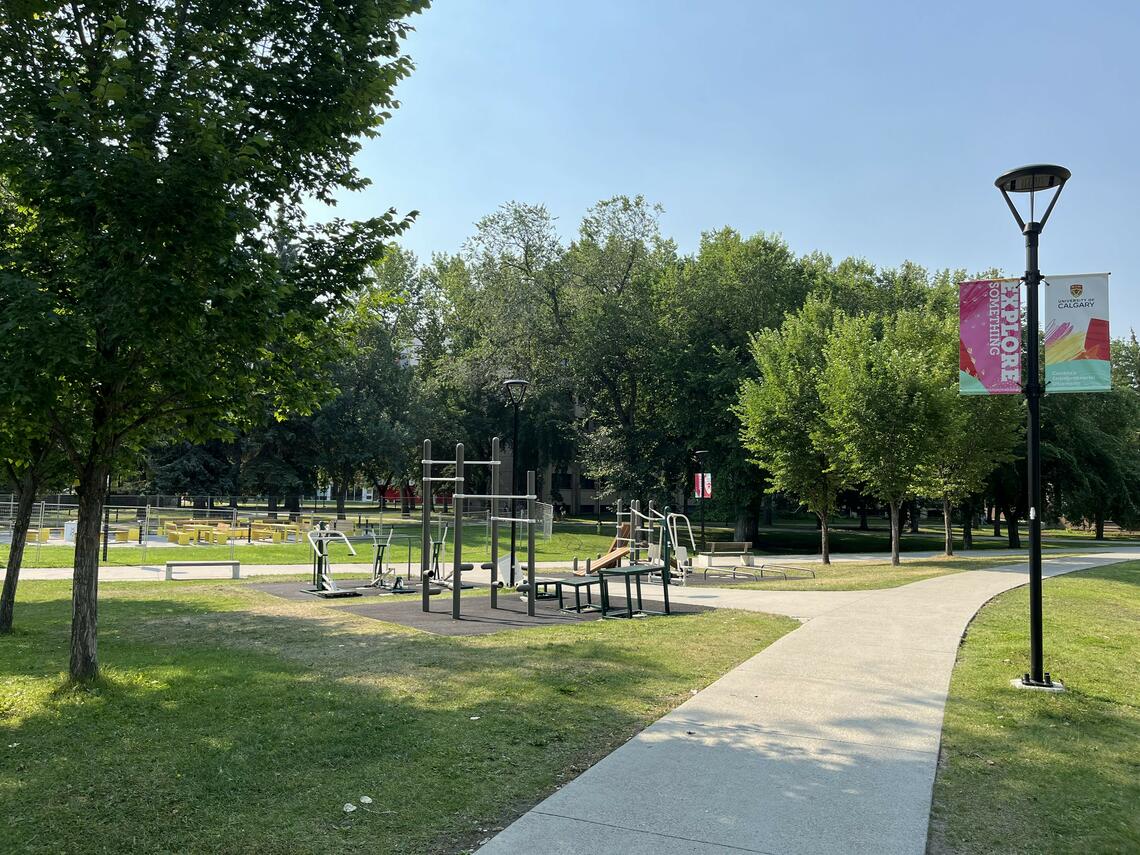 further view of outdoor fitness area