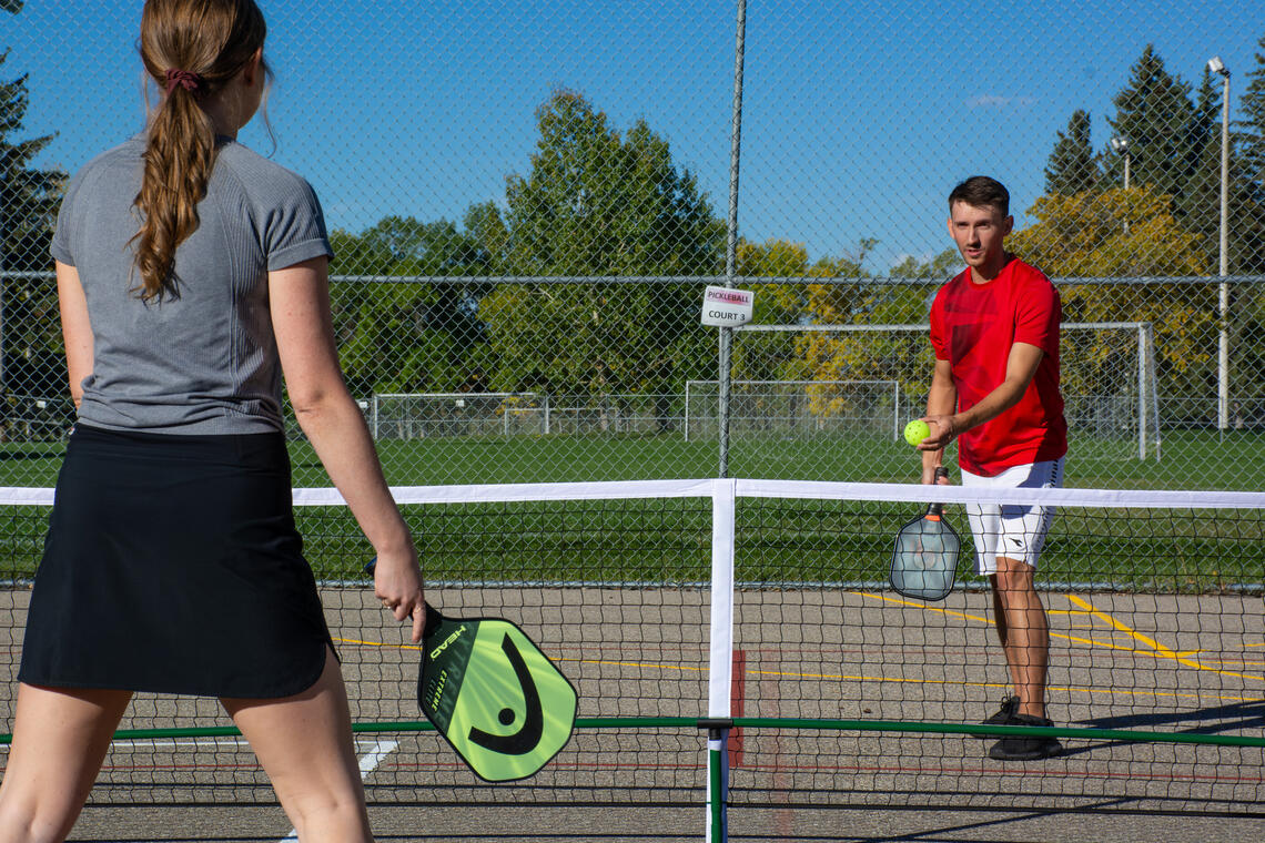Ryan playing pickleball
