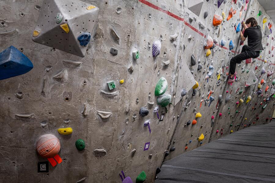 bouldering wall