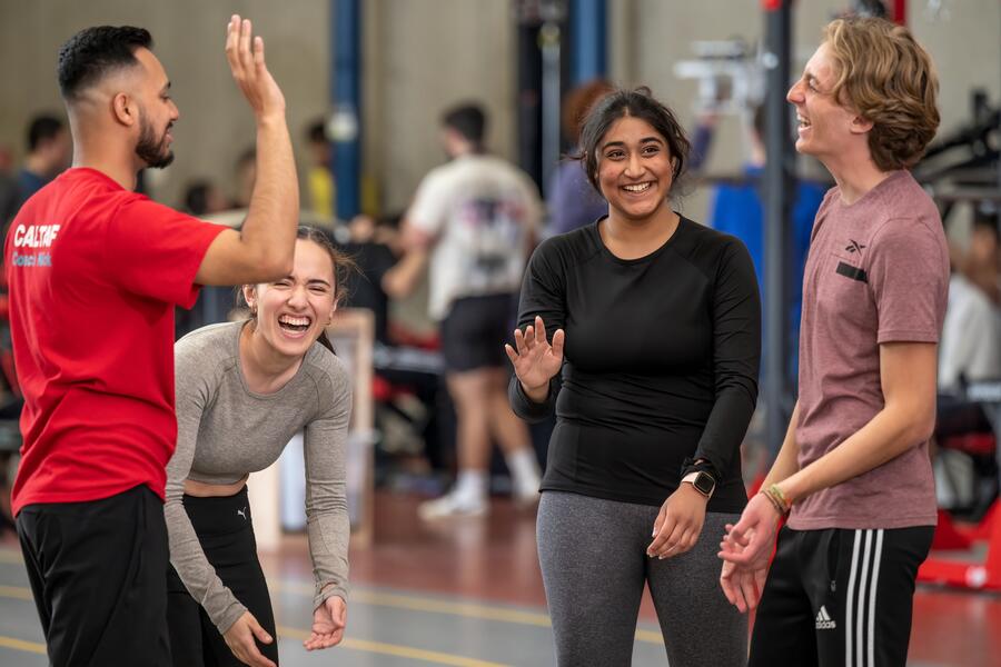 A group of friends having fun