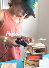 Young boy in design camp